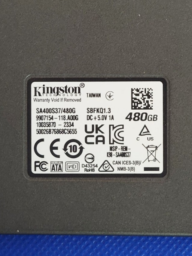kingston SA400S37/480GB Refurbished SSD