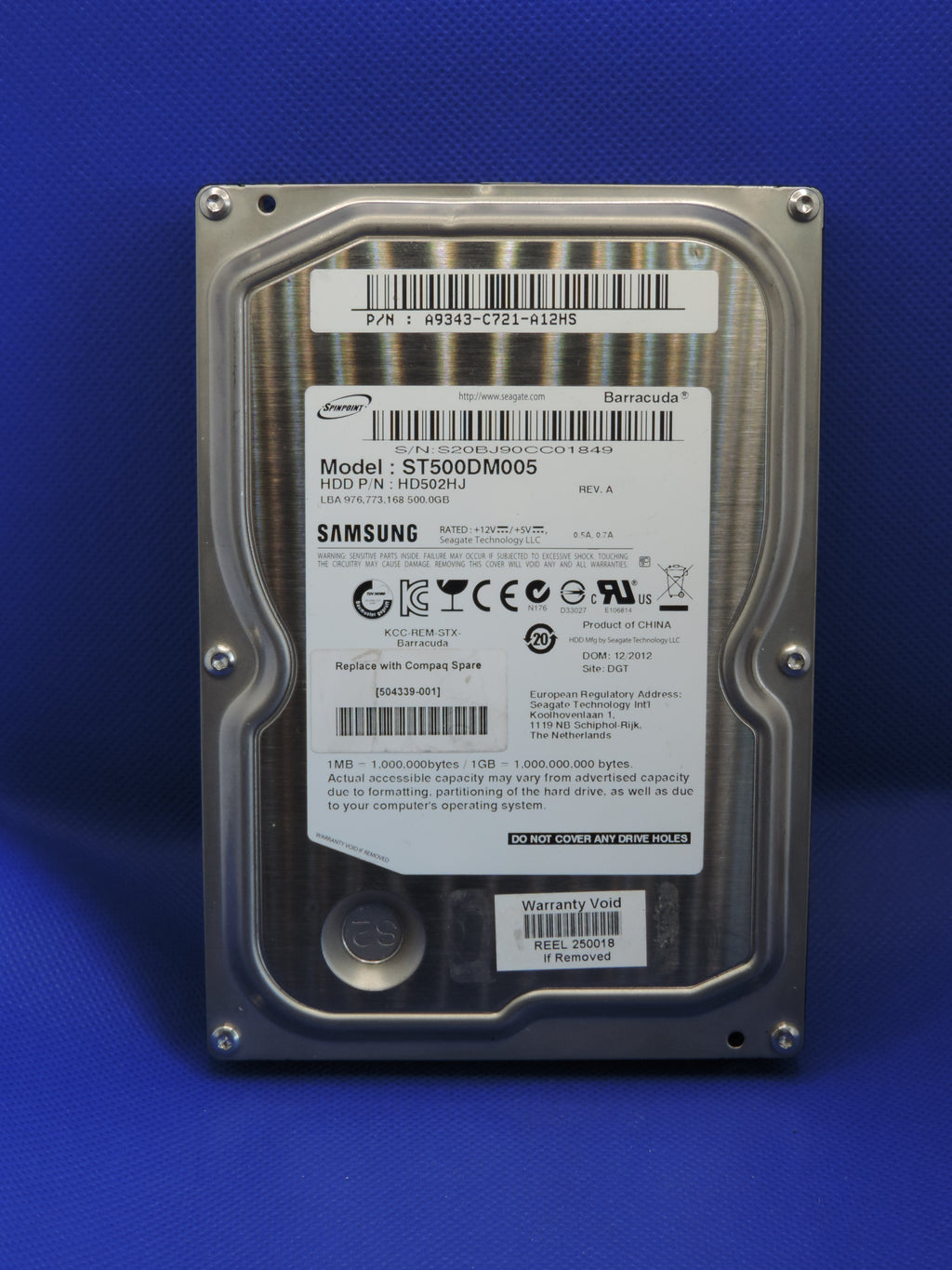 SAMSUNG STN500DM005 500gb HDD Hard Drive Refurbished