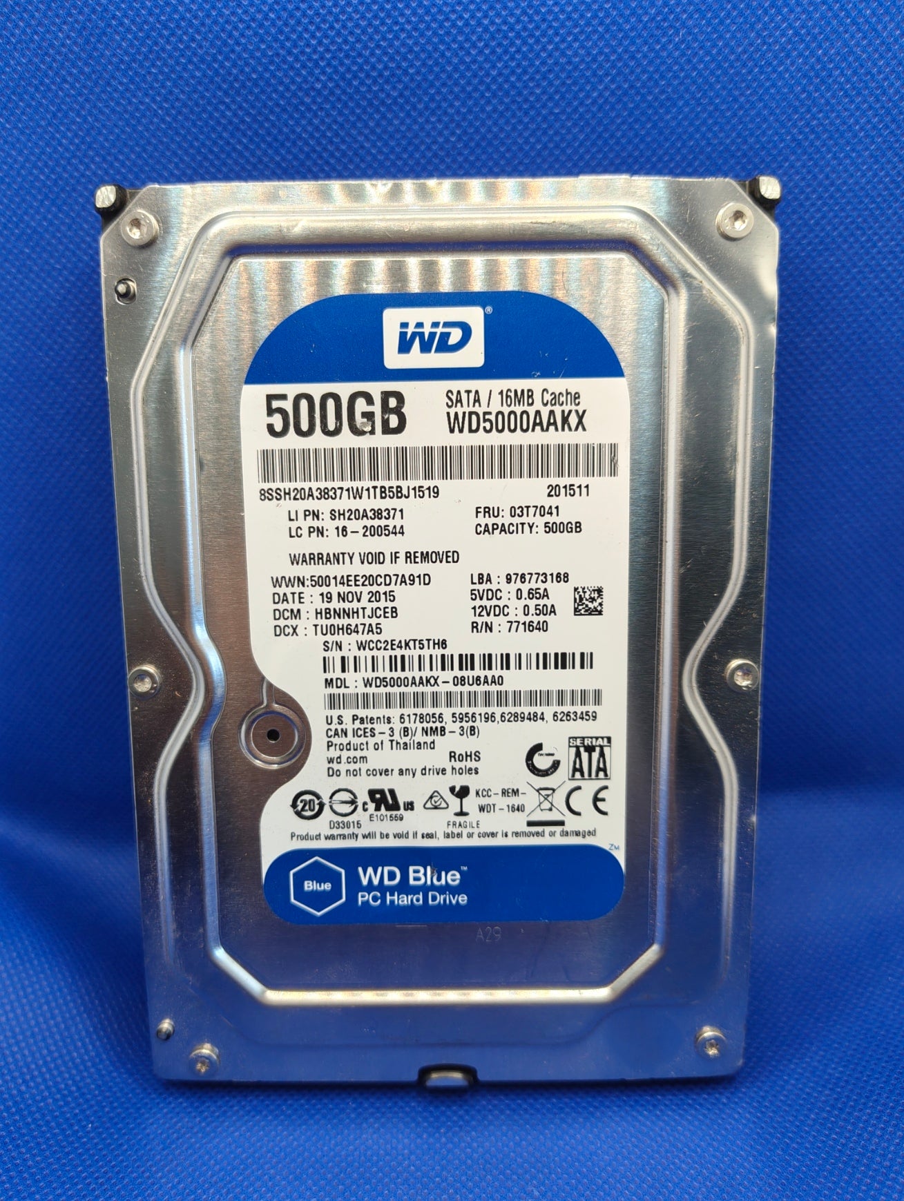 WD5000AAKX Western Digital 500gb HDD Hard Drive Refurbished